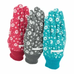 Town & Country Cotton Grip Ladies Gardening Gloves 3-Pack